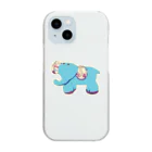 PAW WOW MEOWのぞうのエレック Clear Smartphone Case