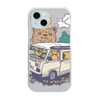 Harunashopの熊が車を運転中 Clear Smartphone Case