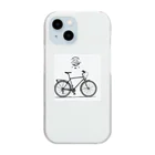 二宮大輔の自転車ロゴ クリアスマホケース