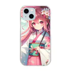 AIキャラつく〜るの桜の精 - 和モダン Clear Smartphone Case