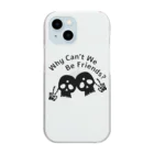 『NG （Niche・Gate）』ニッチゲート-- IN SUZURIのWhy Can't We Be Friends?（黒） Clear Smartphone Case