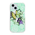 L-DORADOのJapanese butterfly  Clear Smartphone Case