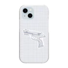 ふわぽこにゃんにゃんSHOP☁️🫧SUZURI支店のばんばんばん♪ゆめかわミニ銃 Clear Smartphone Case