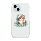 さざれいしの三毛猫さんの入浴 Clear Smartphone Case