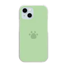 まめこ'ずショップのねこの足跡スマホケース Clear Smartphone Case