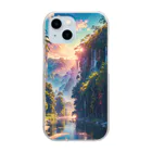 fantastic_AI-world【AIイラスト】の密林の一角 Clear Smartphone Case