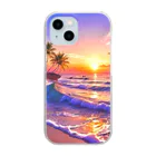 11mi_mi11の🌴ビーチサンセット☀ Clear Smartphone Case