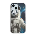 ことまるの宇宙飛行士パンダ Clear Smartphone Case