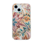 使いやすいデザインがいいね！のお花のバティック柄 鮮やか Clear Smartphone Case