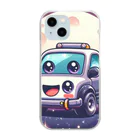 キャラクターズの可愛い車キャラクター Clear Smartphone Case