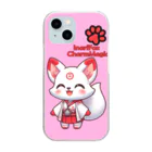 大江戸花火祭りのInari Fox Charm Magic～稲荷の狐1-5 Clear Smartphone Case