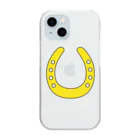 umajoの馬蹄（ホースシュー）Yellow Clear Smartphone Case