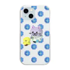 LEOPIYO shopのLEOPIYO ブルードット　Ⅰ Clear Smartphone Case