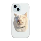 猫島のじかんのたまらない島猫のどアップ顔グッズ① Clear Smartphone Case