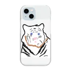 kuroppyiのホワイトタイガー Clear Smartphone Case