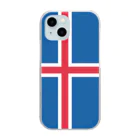 お絵かき屋さんのアイスランドの国旗 Clear Smartphone Case
