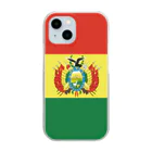 お絵かき屋さんのボリビアの国旗 クリアスマホケース