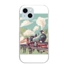 atoyuki_SHOPの可愛い機関車 Clear Smartphone Case