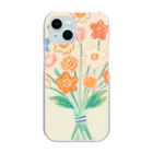 ひちゃんのお絵描きのお絵描き花束 Clear Smartphone Case