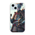 Mr_GeishaのYoung samurai Clear Smartphone Case