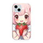 うさぎウサギのいちご大好き、うさみみチャコちゃん Clear Smartphone Case