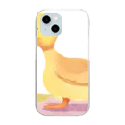 teatimeのあひるくん Clear Smartphone Case