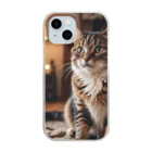 たそがれ！動物村のたそがれ猫にゃん Clear Smartphone Case