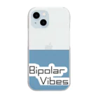 Bipolar VibesのB.V. Official logo クリアスマホケース