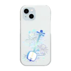 綾錦工房 りこりすの三味線 -雪月花-【月下美人】 Clear Smartphone Case