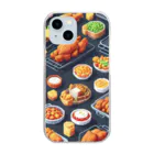 ドット絵賢者のドット絵シリーズ９チキン祭りゴージャスver. Clear Smartphone Case