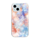 Mofuの大理石のような絵の具 Clear Smartphone Case