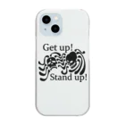 『NG （Niche・Gate）』ニッチゲート-- IN SUZURIのGet Up! Stand Up!(黒) Clear Smartphone Case