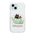 AckeeWolf Art Shopの猫の今日の隠れ家 Clear Smartphone Case