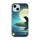 ususio1431の月夜のカエル Clear Smartphone Case