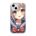 aaammmamのエルフ　美少女　セーラー服　アイドル Clear Smartphone Case