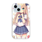 aaammmamのセーラー服　ロングヘア　美少女　アニメ　漫画　日本 Clear Smartphone Case