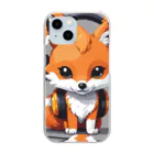 M_K0218のmusic fox Clear Smartphone Case