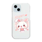 みきころん♡の幸せを呼ぶうさぎ💖 Clear Smartphone Case