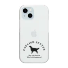 onehappinessのイングリッシュセッター　happiness!　【One:Happiness】 Clear Smartphone Case