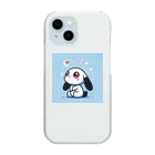 やまとうみとにちじょう【公式】のハートうさぎさん星を見上げる Clear Smartphone Case