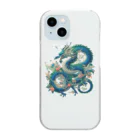 百花の碧龍 Clear Smartphone Case