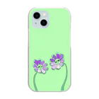 039chanのオンナノコの039chan×顔花　コラボ Clear Smartphone Case