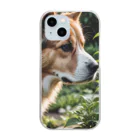 neeeeeeの草と犬 Clear Smartphone Case