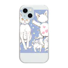 pon_gashiの可愛いだけじゃない！ ガンギマリ猫の魅力満載！ Clear Smartphone Case