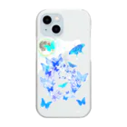 すぷー_SpooK† 絵の欠片のモルフォ蝶 Clear Smartphone Case