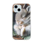 Mana__222のおやすみうさぎちゃん🐰 Clear Smartphone Case