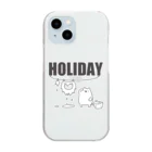 うさやの【HOLIDAY】ライオンさんの休日 Clear Smartphone Case