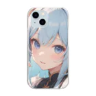 hazukimikanのあおにゃん Clear Smartphone Case