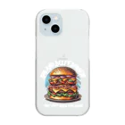 kazu_gのあなたを満足させるバーガーを!（濃色用） Clear Smartphone Case