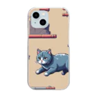 ネコの店のすばしっこい猫 Clear Smartphone Case